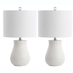 Safavieh Dayton LED Table Lamps in White (Set of 2)