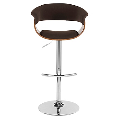 LumiSource&reg; Vintage Mod Adjustable Swivel Bar Stool in Espresso. View a larger version of this product image.