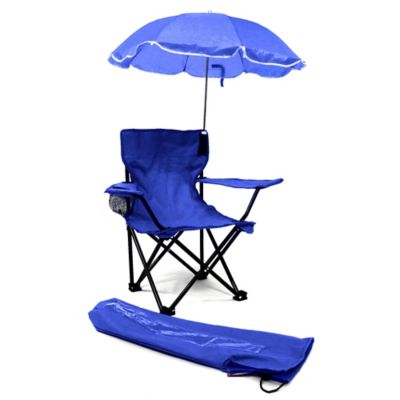 kelsyus original canopy folding arm chair in royal blue