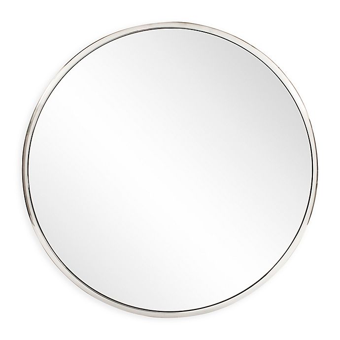 Simone 36 Inch Round Wall Mirror In, Round Mirror Silver