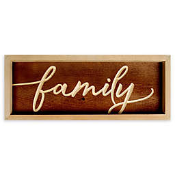 "Family" 20.88-Inch x 8.13-Inch Wood Wall Art