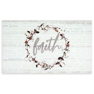 "Faith" 14-Inch x 24-Inch Wood Wall Art. View a larger version of this product image.