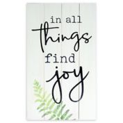 Find Joy 14-Inch x 24-Inch Wooden Wall Art