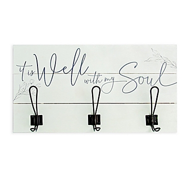 P Graham "It is Well with My Soul" 20-Inch x 10-Inch Hanging Hooks Wall Art. View a larger version of this product image.