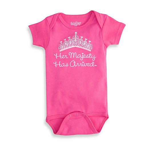 Alternate image 1 for Sara Kety® Hot Pink Her Majesty Infant Snapsuit