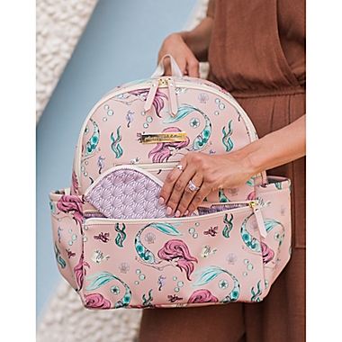 Petunia Pickle Bottom&reg; Little Mermaid Ace Backpack Diaper Bag in Pink. View a larger version of this product image.