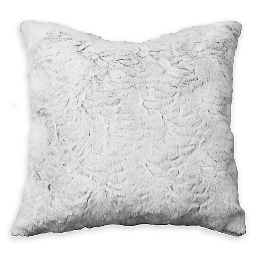 Alternate image 1 for Posh365® Faux Fur Square Throw Pillow in Frost