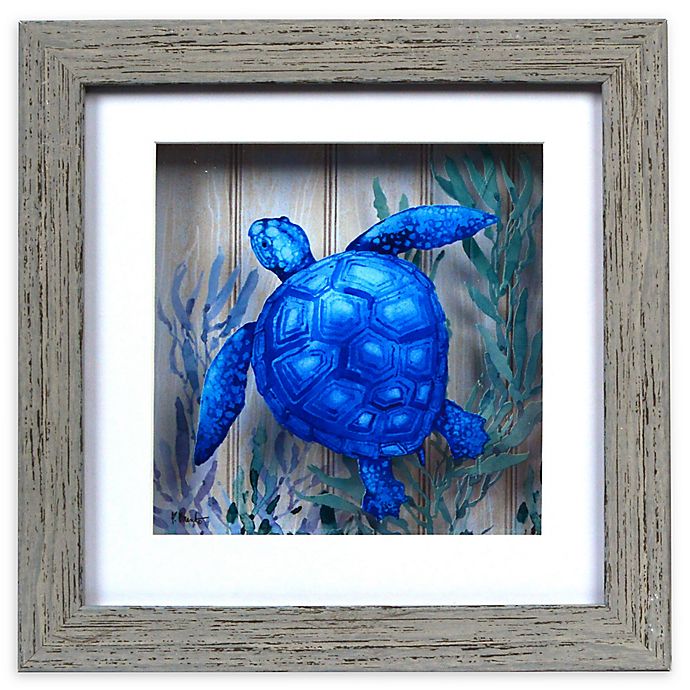 Turtle Shadow Box Wall Art In Blue Bed Bath Beyond