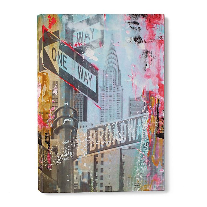 Nyc Abstract One Way Broadway Canvas Wall Art Bed Bath Beyond - Nyc Wall Art Canvas