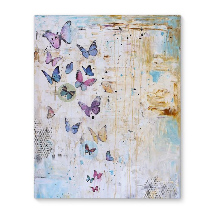 Butterfly Dance Canvas Wall Art Bed Bath Beyond