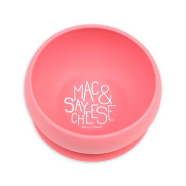 Bella Tunno&trade; Silicone "Mac &amp; Say Cheese" Toddler Wonder Bowl in Pink. View a larger version of this product image.