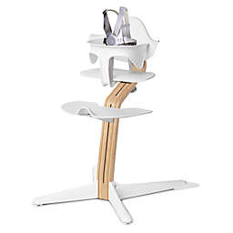Nomi High Chair with White Oak Stem in White