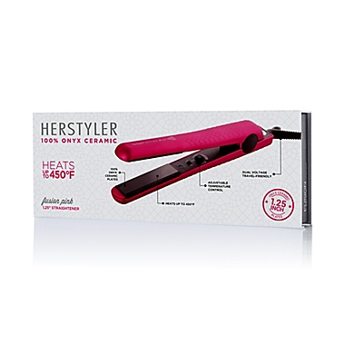 HerStyler Fusion Flat Iron in Hot Pink. View a larger version of this product image.