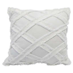 Canadian Living Sussex Pieced Square Throw Pillow in White