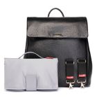 Alternate image 1 for Storksak St. James Leather Diaper Backpack in Black