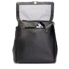 Alternate image 2 for Storksak St. James Leather Diaper Backpack in Black