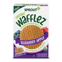 Sprout® Waffles™ 5-Pack Blueberry Apple Organic Baked Wheat Snacks