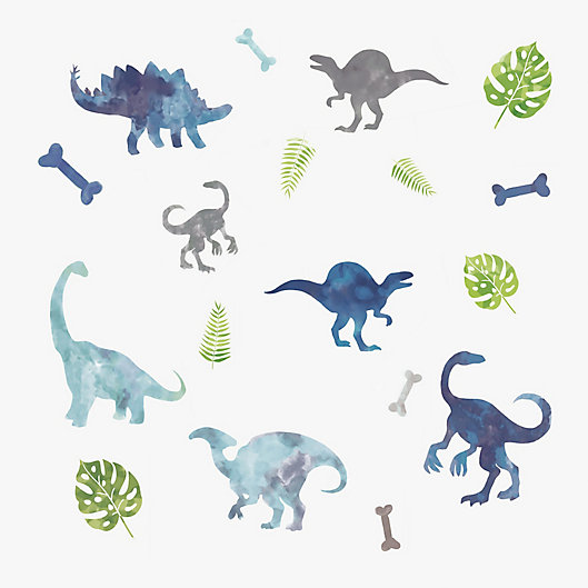 Alternate image 1 for RoomMates® Watercolor Dinosaur Peel and Stick Wall Decals