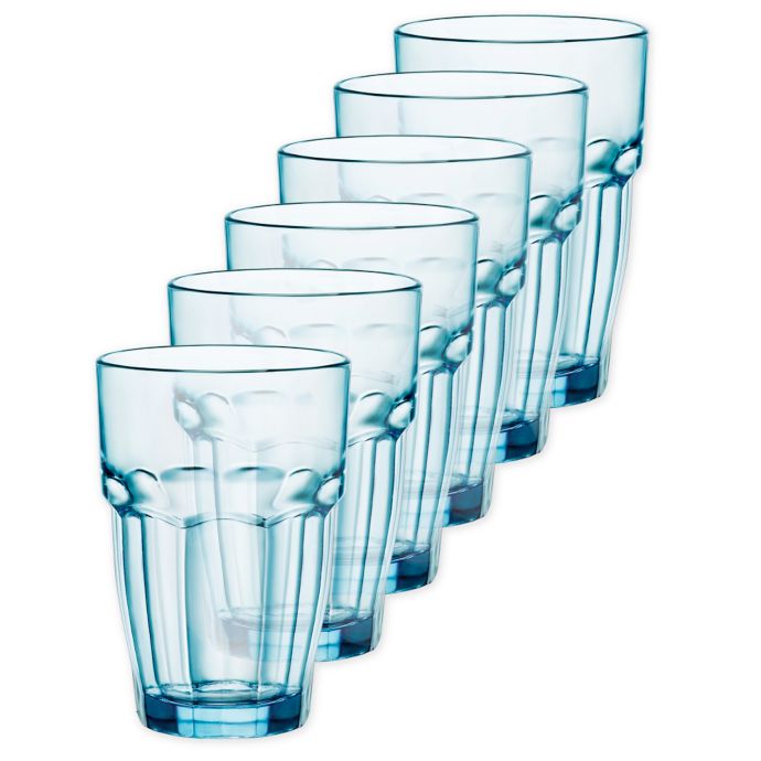 Bormioli Rocco Rock Bar Lounge Double Old Fashioned Glass in Blue (Set
