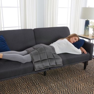 Therapedic&reg; Cooling Weighted Lap/Back Mat in Grey. View a larger version of this product image.