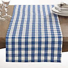 Alternate image 0 for Saro Lifestyle Gingham 72-Inch Table Runner in French Blue