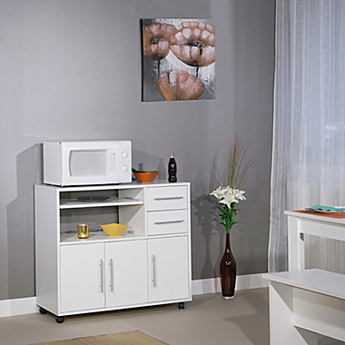 Temahome&reg; Marius Kitchen Cart in White. View a larger version of this product image.