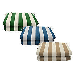 Casual Cushion Stripe 20-Inch Seat Pads in Sunbrella® Fabric (Set of 2)
