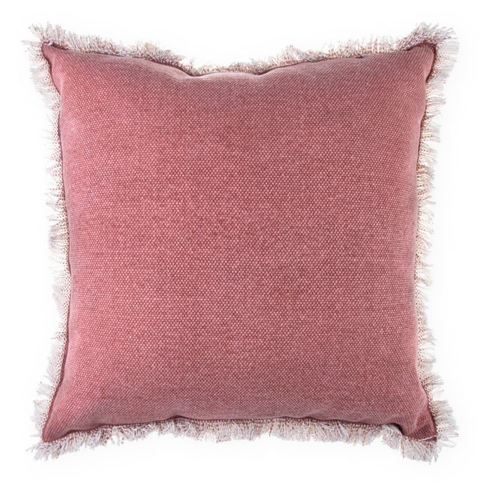 Bee Willow Home Stone Washed Square Throw Pillow In Rose Bed