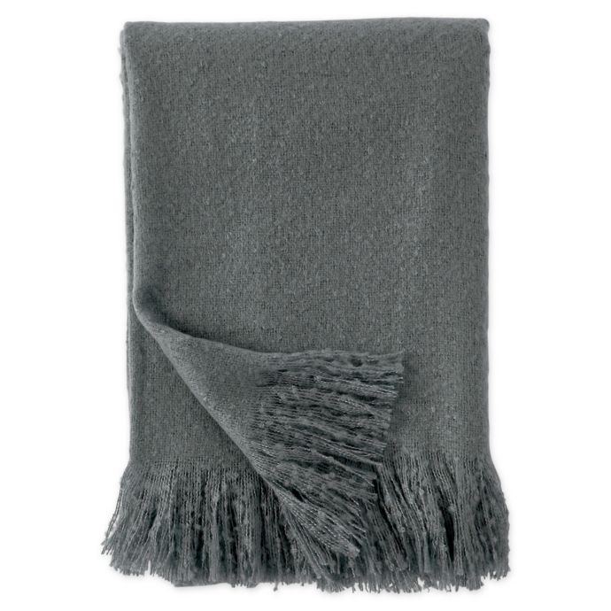 DKNY Faux Mohair Throw Blanket | Bed Bath & Beyond