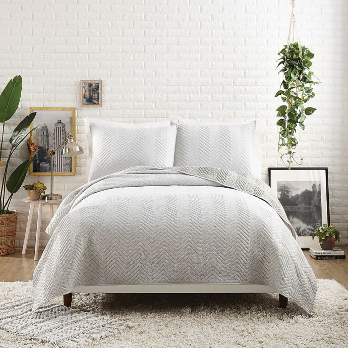 Maker S Collective Jersey Herringbone Stitch Quilt Bed Bath Beyond