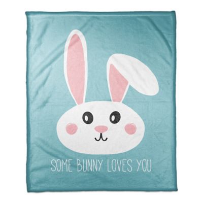 Throw Blankets Cute Bunny with Carrot Fuzzy Soft Bed Cover Bedspread Microfiber Luxury Blanket for Travel Stadium Camping Couch Sofa Chair Happy Easter 