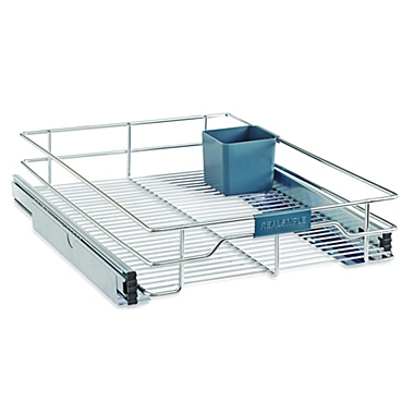 Real Simple&reg; Sliding Under-Cabinet Organizer in Chrome. View a larger version of this product image.