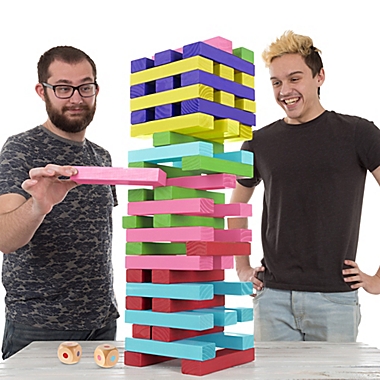 Hey! Play! Giant Wooden Blocks Tower Stacking Game. View a larger version of this product image.