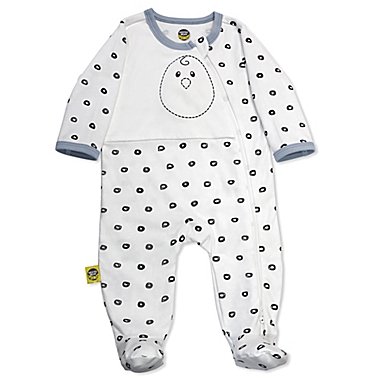 Nested Bean Size 3-6M Zen Footed Pajama in White. View a larger version of this product image.