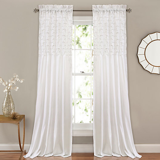 Alternate image 1 for Bayview 84-Inch Rod Pocket Window Curtain in White (Set of 2)