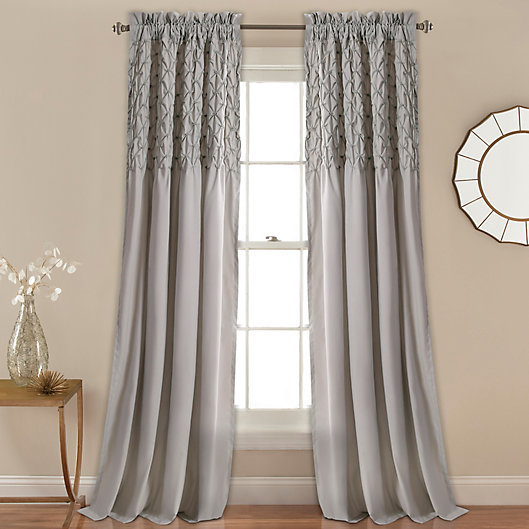 Alternate image 1 for Bayview 84-Inch Rod Pocket Window Curtain in Grey (Set of 2)