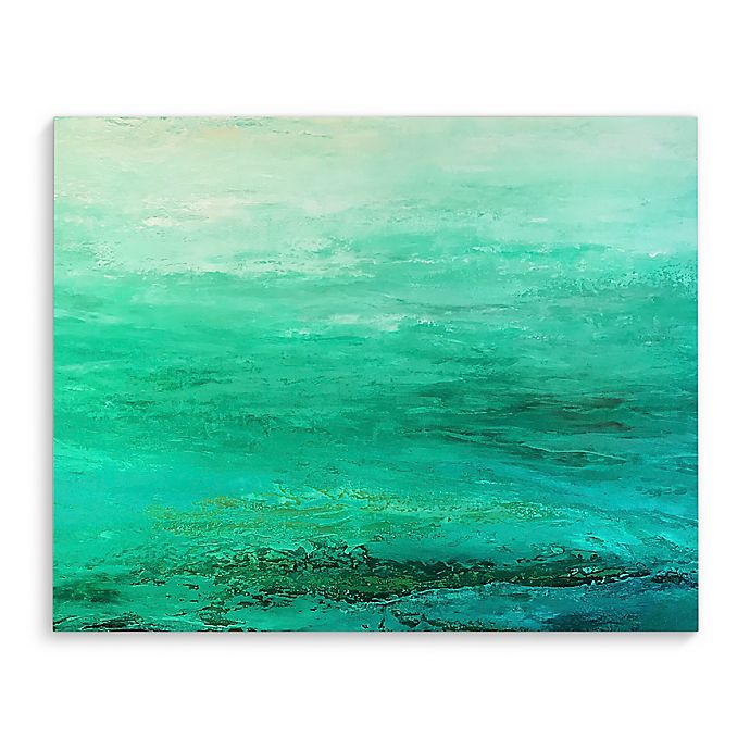 Abyss Green Abstract Canvas Wall Art | Bed Bath & Beyond