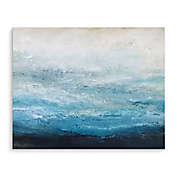 Abyss Sky Abstract Canvas Wall Art in Blue/White