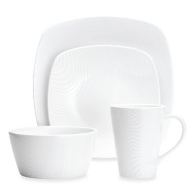 white square dinnerware