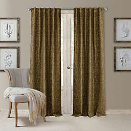 Antonia 108-Inch Rod Pocket/Back Tab Room Darkening Curtain Panel in Antique Gold (Single)
