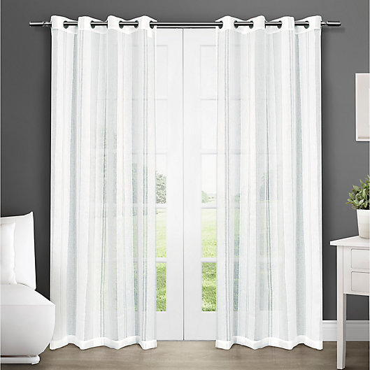 Alternate image 1 for Apollo 96-Inch Grommet Sheer Window Curtain in Winter White (Set of 2)