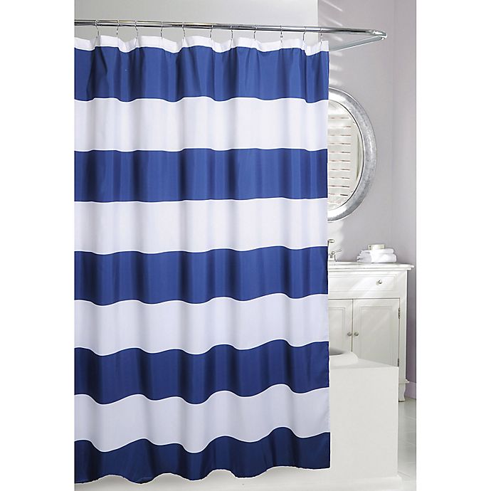 Moda Rail Stripe Shower Curtain Bed, Red White And Blue Shower Curtain