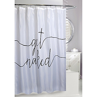 Minimalist Shower Curtain Get Naked Bathroom Decor Get Naked White Shower Curtain White Get Naked Shower Curtain White Shower Curtain