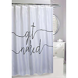 Moda "Get Naked" Shower Curtain in Black/White