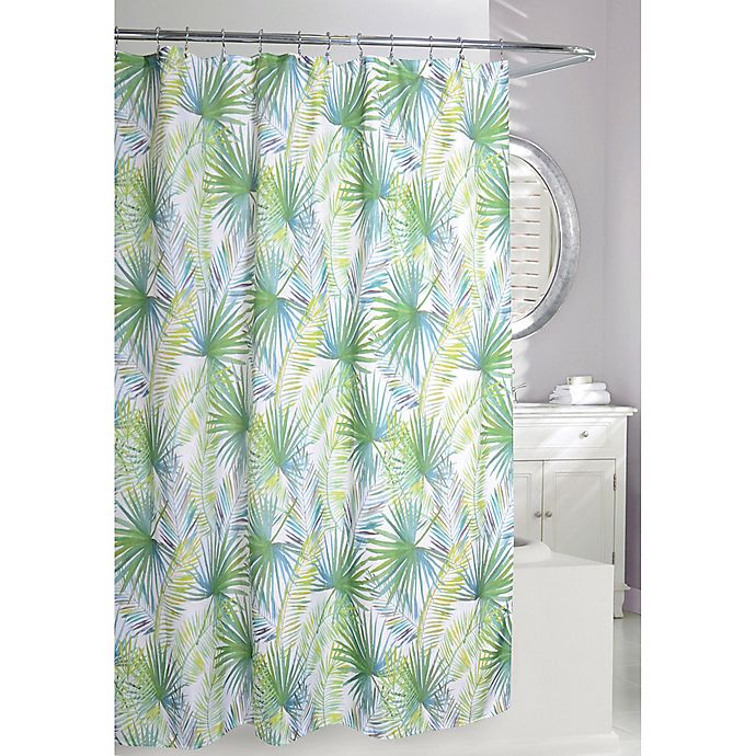 Moda Palm Tree Shower Curtain In Green, Branch Shower Curtain