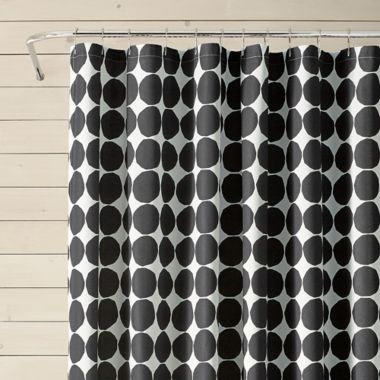 に値下げ！ 新品Marimekko Pienet Kivet, Shower Curtain, Black 