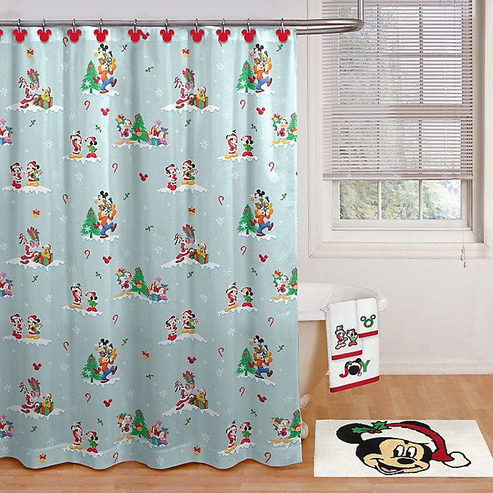 disney shower curtain christmas