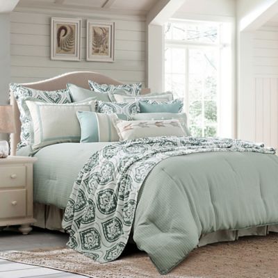 Hiend Accents Belmont 4-Piece Reversible King Comforter Set Green