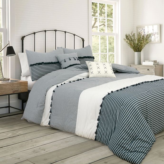 Providence 5 Piece Comforter Set In Charcoal Grey Bed Bath Beyond