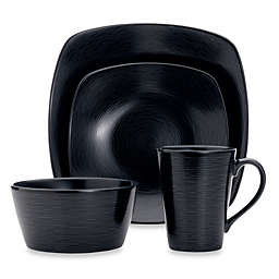 Noritake® Black on Black Swirl Square Dinnerware Collection